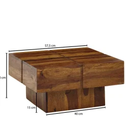 Outlet Block Couchtisch Holz Satos Beistelltische|Massivholztische