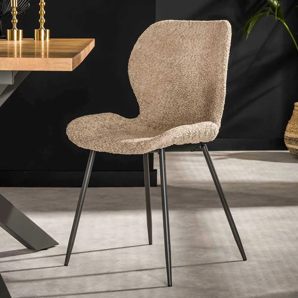 Outlet Boucle Esstisch Stühle Leonales Polsterstühle