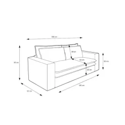 Breitcord Sofa Beige Edance*Pharao24 Outlet