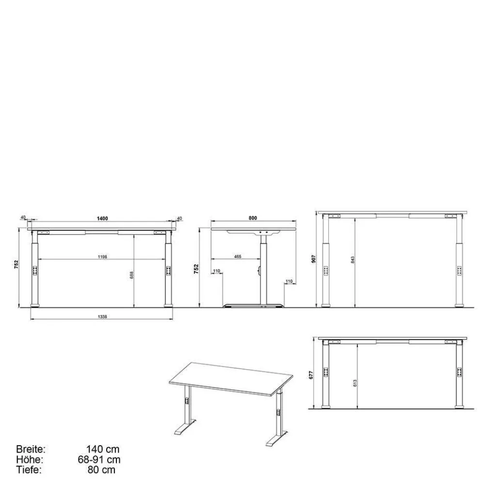 Büromöbel Set zweiteilig Kalastania*Pharao24