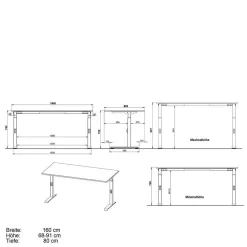 Büromöbel weiss Kalastania*Pharao24 Hot