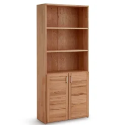 New Büroregal mit Türen Feliana Regalschränke|Massivholzregale