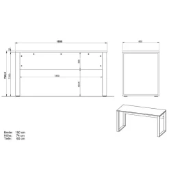 Büroschreibtisch Liadoras*Pharao24 Clearance