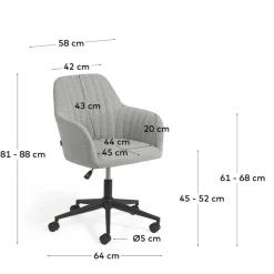 Outlet Bürostuhl mit Armlehnen Rasmiro Bürostuhl
