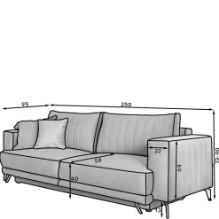 Discount Couch Lolica 2 Sitzer Sofa|Schlafsofas