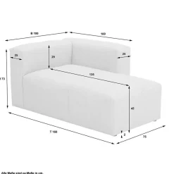 Couch Modul Recamiere Felictia*Pharao24 New