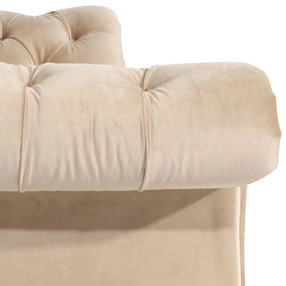 Couch Samtvelours Beige Segin*Pharao24 Sale