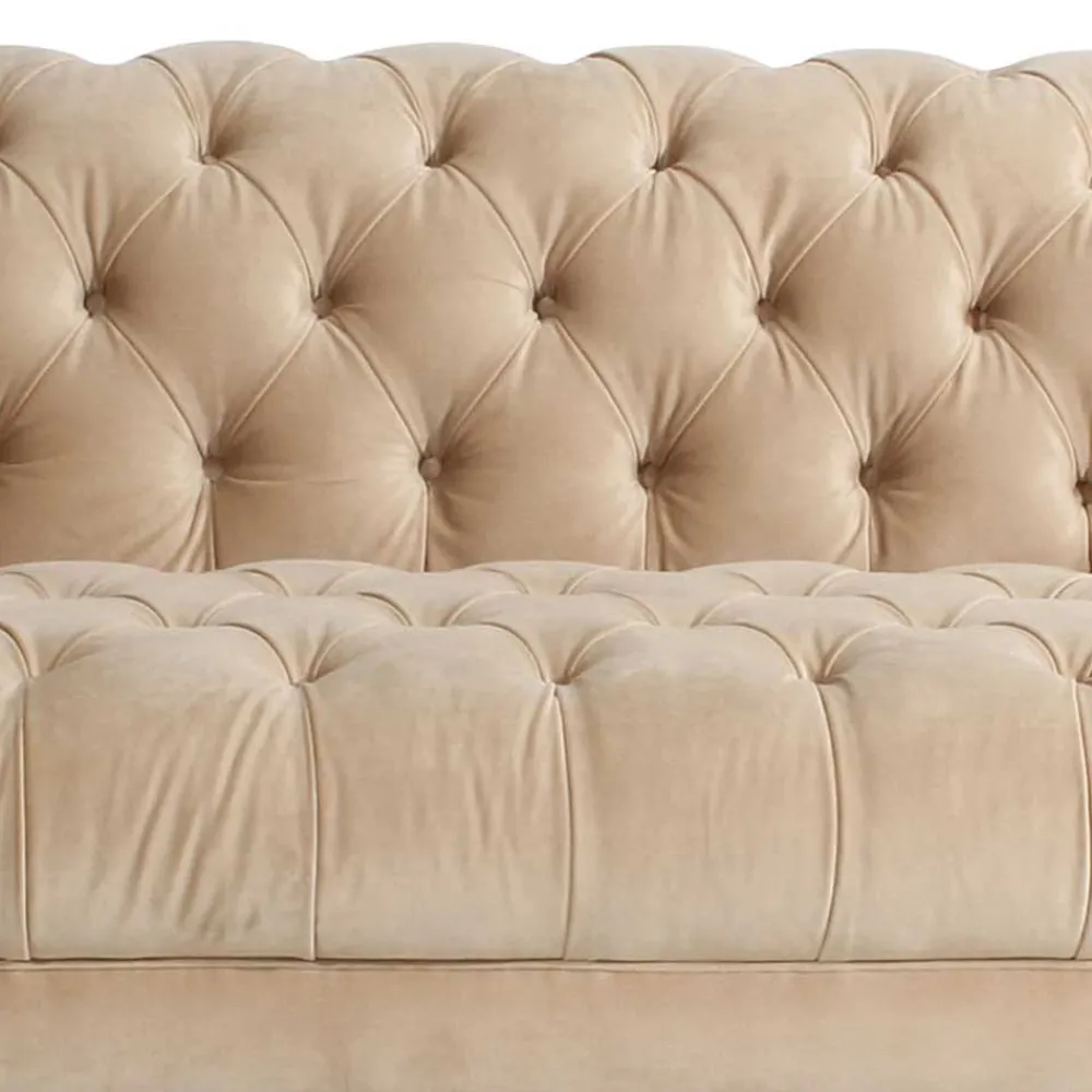 Couch Samtvelours Beige Segin*Pharao24 Sale