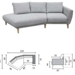 Discount Couchecke Flanzios 3 Sitzer Sofa