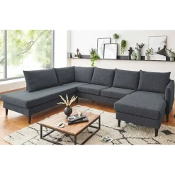 Couchlandschaft Anthrazit Sanctos Wohnlandschaften|Ecksofas