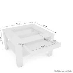 New Couchtisch Abagail Wohnzimmertisch|Glastische