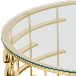 Couchtisch Glas Metall Nacional*Pharao24 New