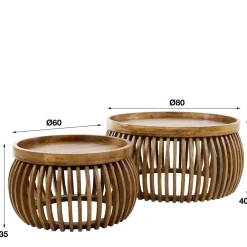 Clearance Couchtisch Set Bastiaan Wohnzimmertisch|Beistelltische