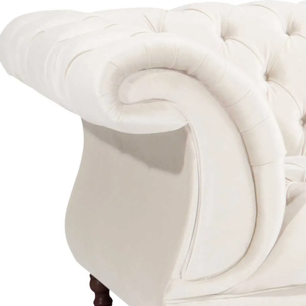 Cremefarbene Couch Barossio Wohnzimmercouch|2 Sitzer Sofa