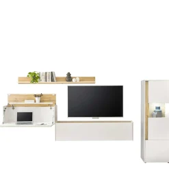 Clearance Design Wohnwand mit Schreibtisch Rascian Moderne Wohnwände|Wohnwand 300 Cm