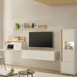 Clearance Design Wohnwand mit Schreibtisch Rascian Moderne Wohnwände|Wohnwand 300 Cm