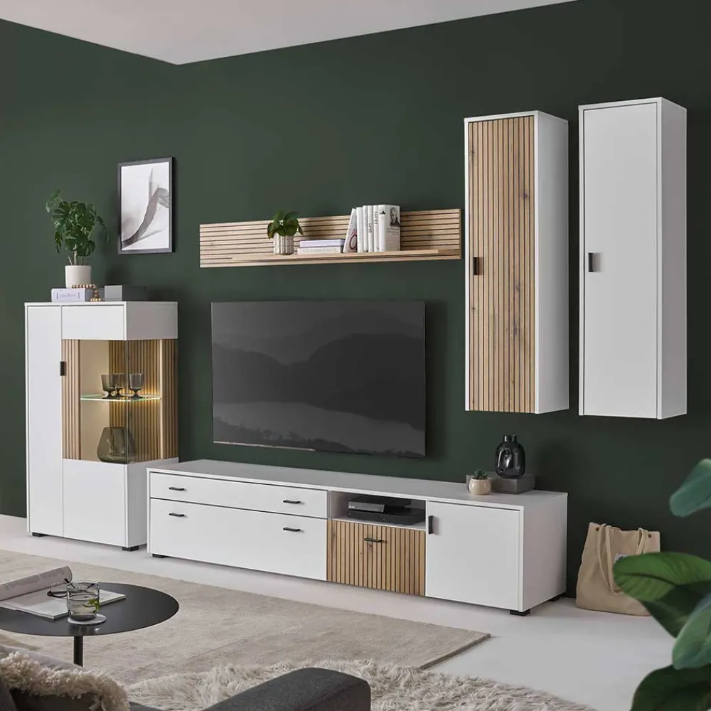 Best Design Wohnwand Saladd Wohnwand 300 Cm|Moderne Wohnwände