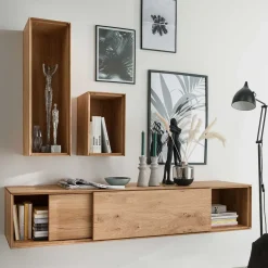 Designer Wohnwand Rennia Moderne Wohnwände|Massivholz Wohnwände