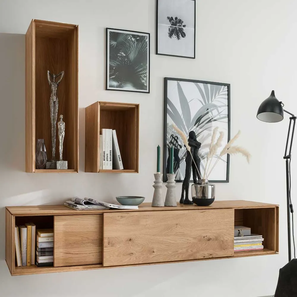 Designer Wohnwand Rennia Moderne Wohnwände|Massivholz Wohnwände