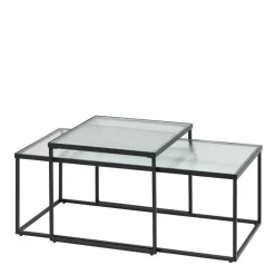 Discount Designercouchtisch 2teilig Beau Glastische