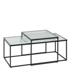 Discount Designercouchtisch 2teilig Beau Glastische