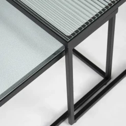 Discount Designercouchtisch 2teilig Beau Glastische