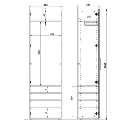 Dielen Kleiderschrank Anita*Pharao24 Discount