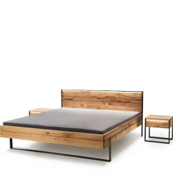 Sale Doppel Bett Wildeiche Scoddo Massivholzmöbel|Komfortbetten