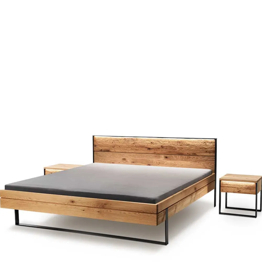 Sale Doppel Bett Wildeiche Scoddo Massivholzmöbel|Komfortbetten