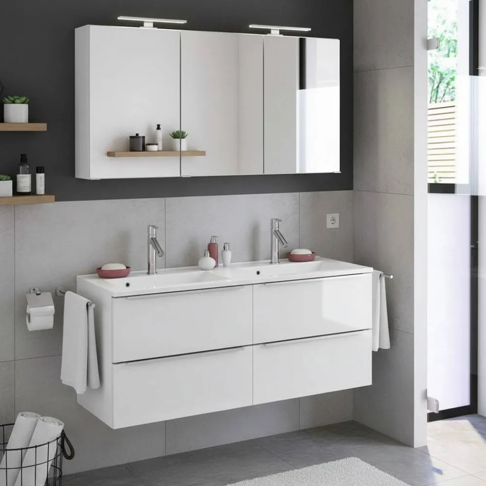 Hot Doppel Waschplatz Folcora Badmöbel Sets