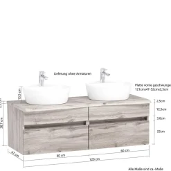Clearance Doppel Waschplatz Set Kropenia Badmöbel Sets