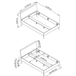 Doppelbett mit Nachtkonsolen Levanca*Pharao24 Online