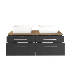 Outlet Doppelwaschbeckenschrank Hayos Waschbeckenunterschränke