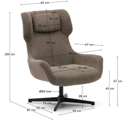 Hot Drehbarer Polstersessel Pure Wohnzimmer Sessel|Ohrensessel
