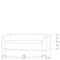 Dreier Sofa Asmet*Pharao24 Sale