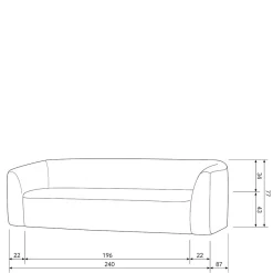 Dreisitzer Couch Xenata*Pharao24 Best