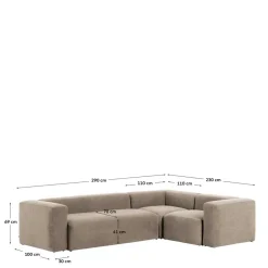 New Dreisitzer Ecksofa Slobozia 3 Sitzer Sofa