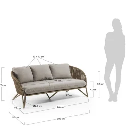 Dreisitzer Sofa Ilso 3 Sitzer Sofa