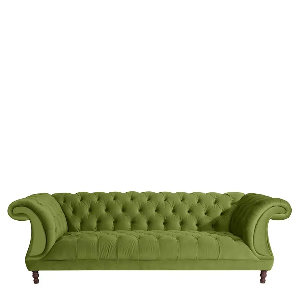 Clearance Dreisitzer Sofa Samtvelours Jesses Wohnzimmercouch|3 Sitzer Sofa