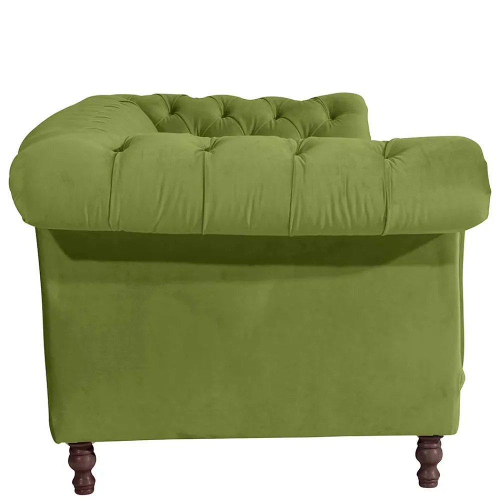 Clearance Dreisitzer Sofa Samtvelours Jesses Wohnzimmercouch|3 Sitzer Sofa