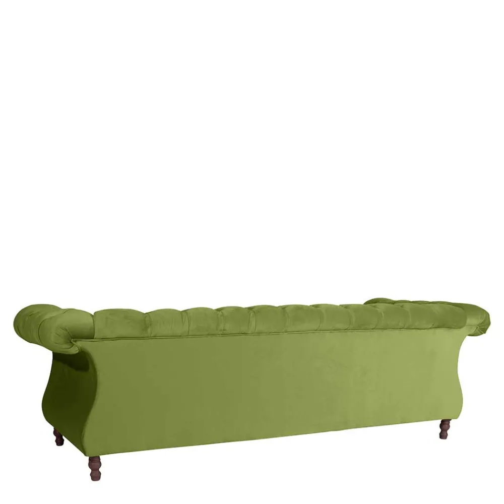 Clearance Dreisitzer Sofa Samtvelours Jesses Wohnzimmercouch|3 Sitzer Sofa