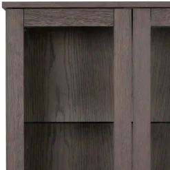 Outlet Dunkelbraune Vitrine Bull Vitrinenschrank|Wohnzimmervitrinen