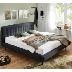 New Dunkelgraues Polsterbett Vilarila Polsterbetten