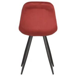 Dunkelroter Samt Stuhl Set Aude*Pharao24