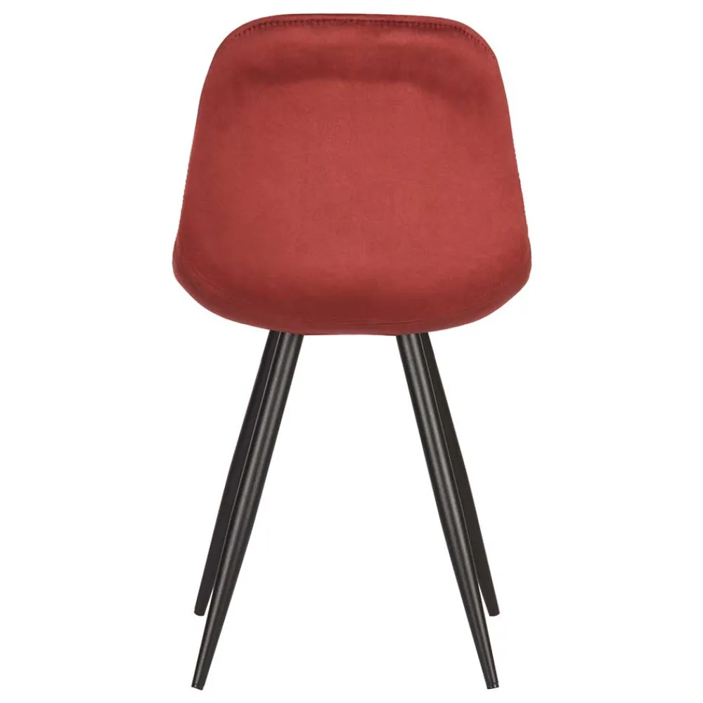 Dunkelroter Samt Stuhl Set Aude*Pharao24