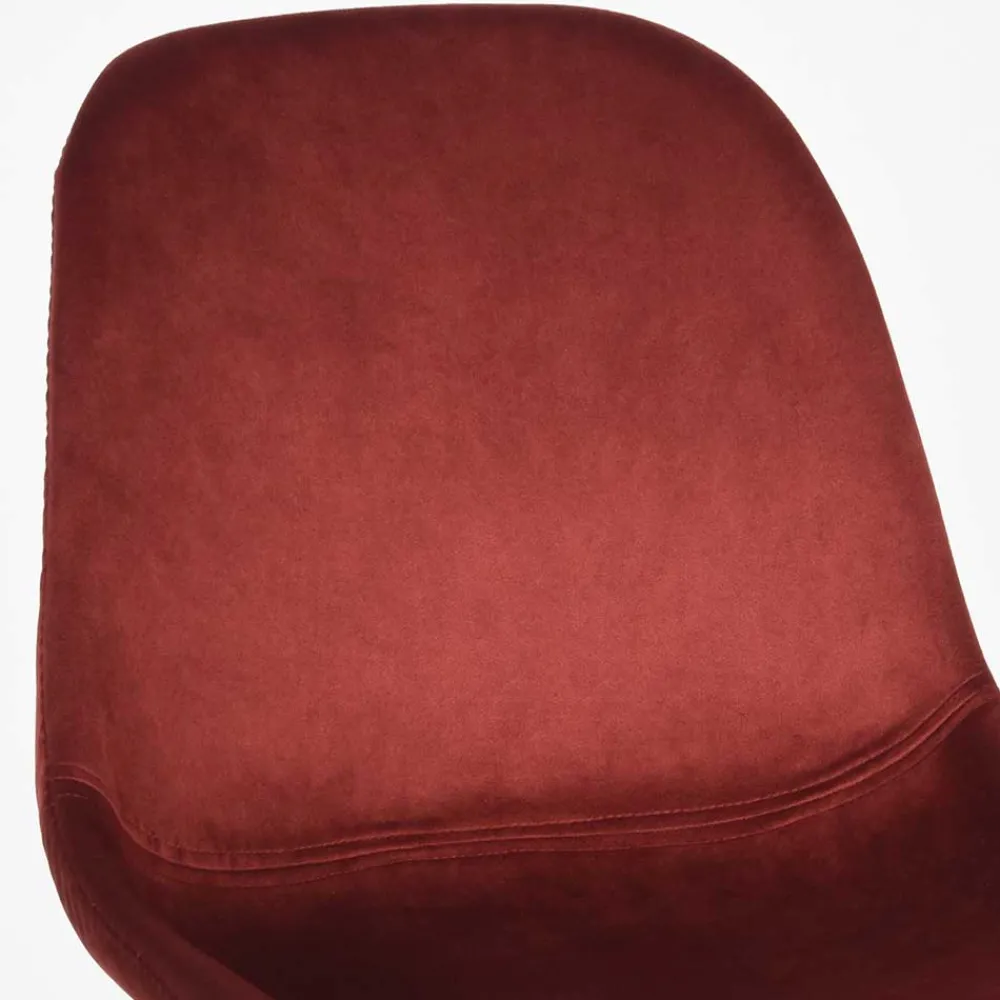 Dunkelroter Samt Stuhl Set Aude*Pharao24
