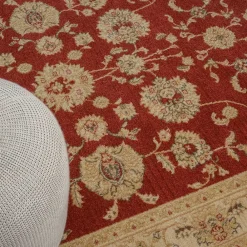 Hot Dunkelroter Teppich Zimbu Teppiche