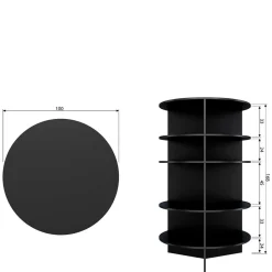 Outlet Echtholz Regal Vaella Wohnzimmerregale|Standregale