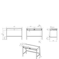 Hot Echtholztisch Koropi Computertische|Jugendschreibtische