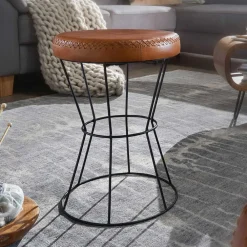 Echtleder Sitzhocker Adelio*Pharao24 Best